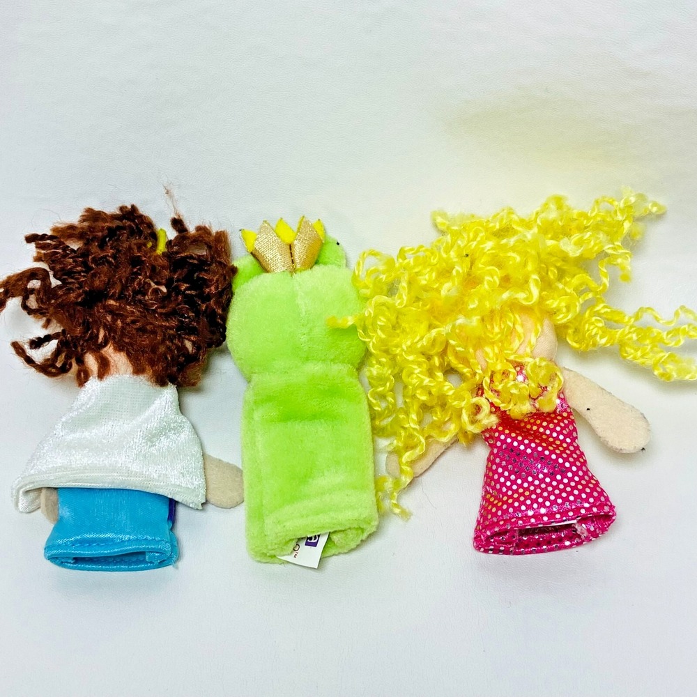 Set of 3  Finger Puppet  Pappa‎ Geppetto Frog Prince Princess Plush Toy - Picture 2 of 4